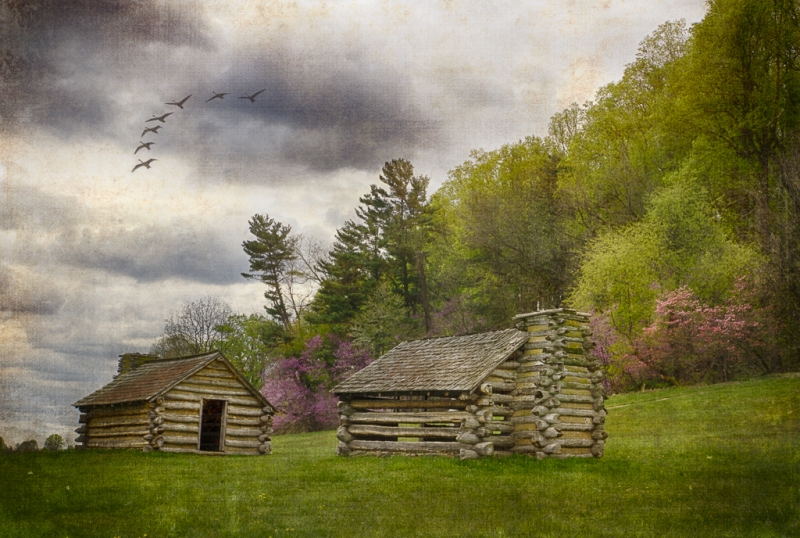 Huts in Valley Forge